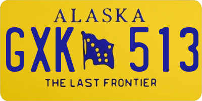 AK license plate GXK513