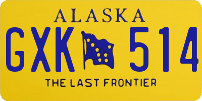 AK license plate GXK514