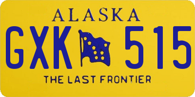 AK license plate GXK515