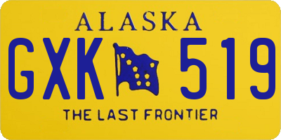 AK license plate GXK519