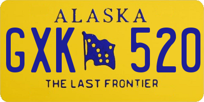 AK license plate GXK520