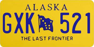 AK license plate GXK521