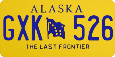 AK license plate GXK526