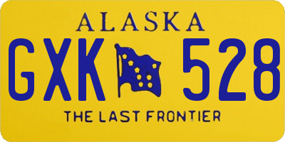 AK license plate GXK528