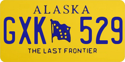 AK license plate GXK529