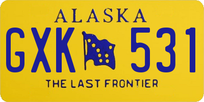 AK license plate GXK531