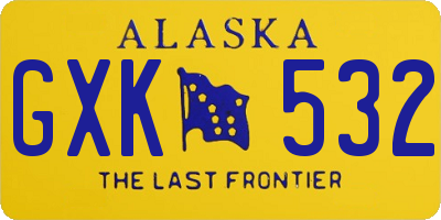 AK license plate GXK532