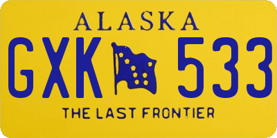 AK license plate GXK533