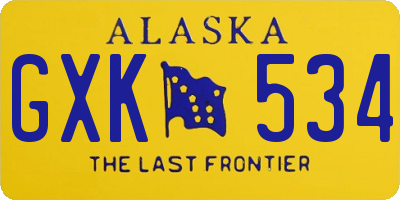 AK license plate GXK534