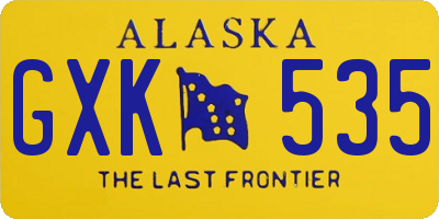 AK license plate GXK535