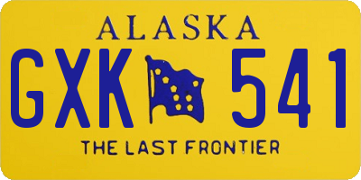 AK license plate GXK541