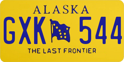 AK license plate GXK544