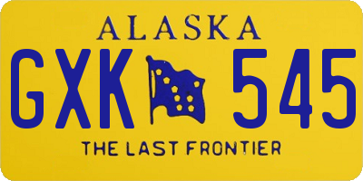 AK license plate GXK545