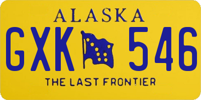 AK license plate GXK546