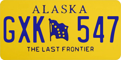 AK license plate GXK547