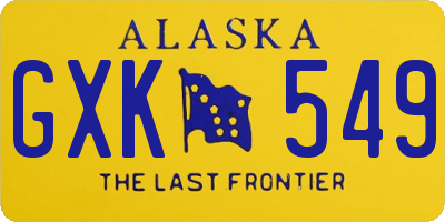 AK license plate GXK549