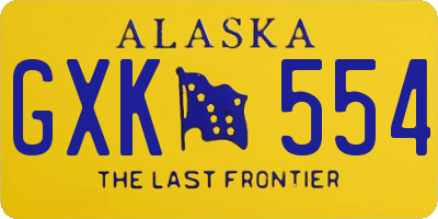 AK license plate GXK554