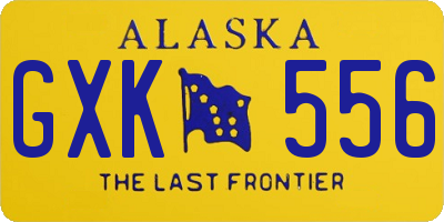 AK license plate GXK556