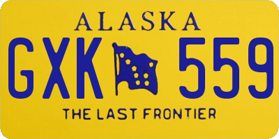 AK license plate GXK559