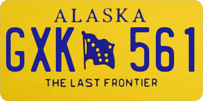 AK license plate GXK561