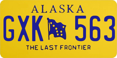 AK license plate GXK563