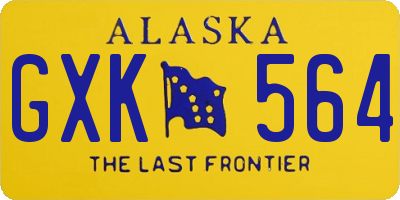 AK license plate GXK564