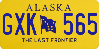 AK license plate GXK565
