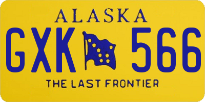 AK license plate GXK566