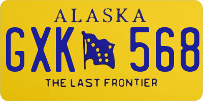 AK license plate GXK568