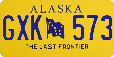 AK license plate GXK573