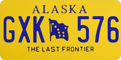 AK license plate GXK576