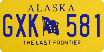 AK license plate GXK581