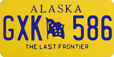 AK license plate GXK586