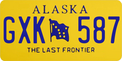 AK license plate GXK587