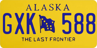 AK license plate GXK588