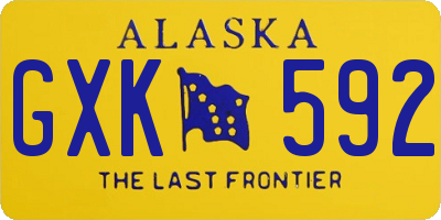 AK license plate GXK592