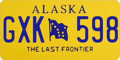 AK license plate GXK598