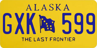 AK license plate GXK599