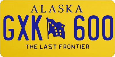 AK license plate GXK600