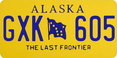 AK license plate GXK605