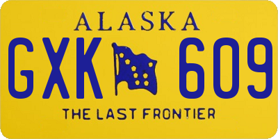 AK license plate GXK609