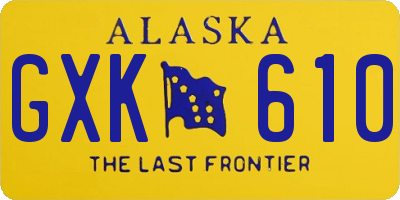 AK license plate GXK610