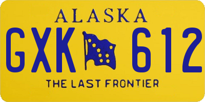 AK license plate GXK612