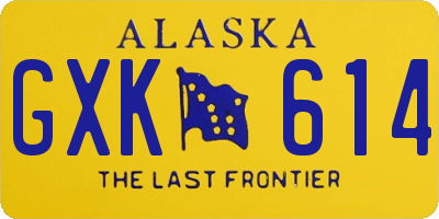 AK license plate GXK614