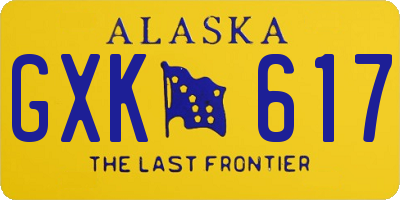 AK license plate GXK617