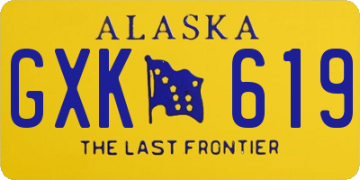 AK license plate GXK619