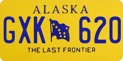 AK license plate GXK620