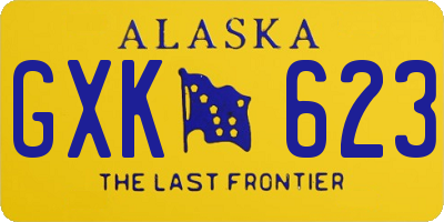 AK license plate GXK623