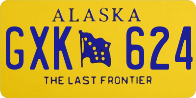 AK license plate GXK624