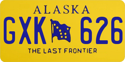 AK license plate GXK626